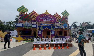 Unik,-Istana-Aladin-Jadi-Posyan-Operasi-Ketupat-Semeru-2024-Polres-Tuban