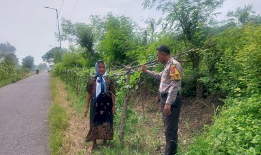 Bhabinkamtibmas-Keboguyang-Apresiasi-Warga-Trosobo-Manfaatkan-Lahan-Kosong-untuk-Ketahanan-Pangan