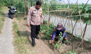 Polisi-Turun-ke-Lahan,-Dampingi-Petani-Wujudkan-Ketahanan-Pangan-di-Desa-Rejeni