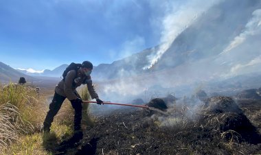 Polres-Probolinggo-Terjunkan-Personel-Bantu-Padamkan-Kebakaran-Hutan-di-Gunung-Bromo